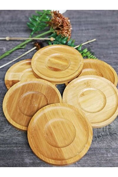 Karçiçeği Home 6 قطع من قاعدة أطباق الشاي المصنوعة من الخيزران - قاعدة أكواب ...