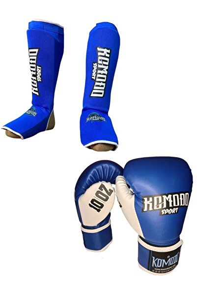 KOMODO SPORT قفازات ملاكمة 10 أونصة - واقي قدم من القماش المرن
