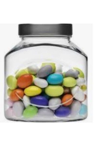 Paşabahçe 80387 Ellipse Glass Jar with Metal Lid 1500 Cc - 2 Pieces