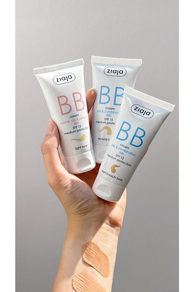 Ziaja Light Tone Spf15 50 ml - BB Cream for Oily and Combination Skin