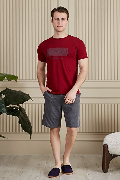 Lunaberry Costum pantaloni scurți de vară pentru bărbați, 100% bumbac, sport,...