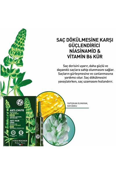 Yves Rocher Niacinamide and Vitamin B6 Cure - Anti-Chute Strengthening and Slowing Bitter Bakla and Agave 60 ml