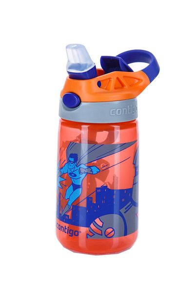 Contigo Gizmo Flip - Children's Water Bottle, Single Hand Bass with Inner Pacifier, Super Hero 420ml (2094998)