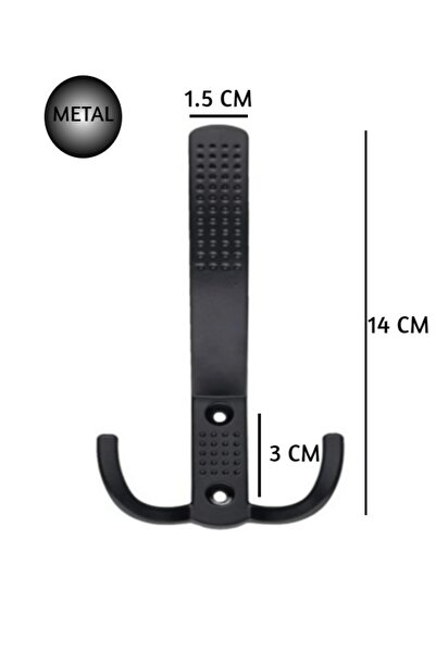 TRS MOBAKS Trs Siyah Noktalı 10 Adet Portmanto Askı Dolap Askısı Vestiyer Mob...