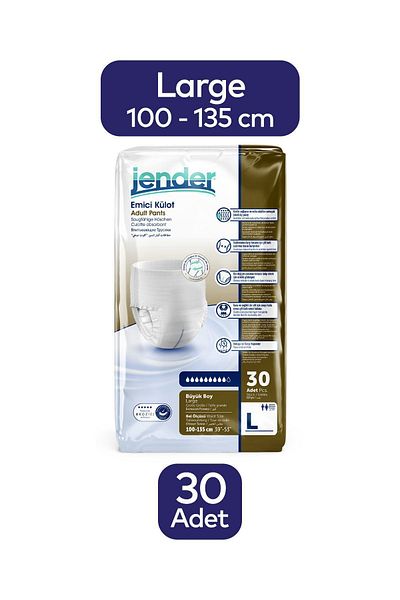 JENDER Patient Diaper Absorbent Panties - Large 30 Pieces