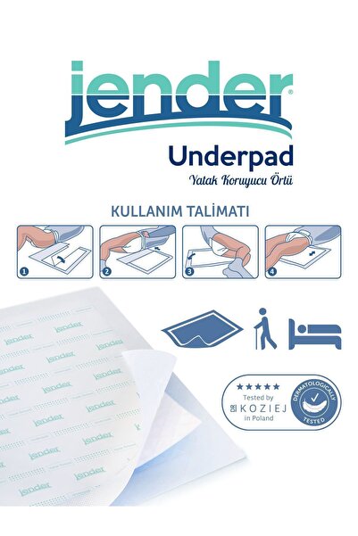 JENDER Hasta Altı Serme Bezi 60x90 Yatak Koruyucu Örtü
