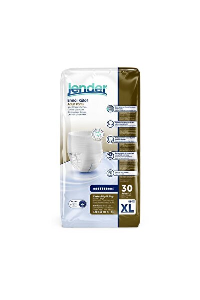 JENDER Emici Külot Xlarge 120 Adet 30 Lu 4 Paket