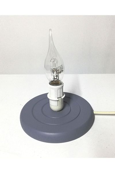 TEKAY AYDINLATMA Decorative Night Lamp - Wooden Leg, Lampshade Base, E 14 Lampholder Candle Lampholder