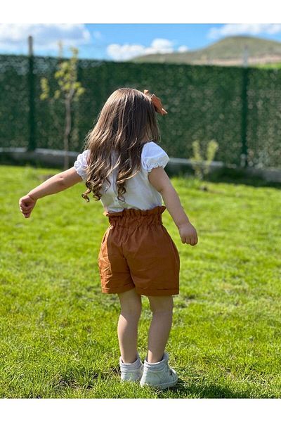 Süslüm Kids Комплект кафяви шорти