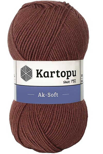 Kartopu Aksoft Πλεκτό Νήμα Χεριών K1892 - Σοκολάτα και Καφέ