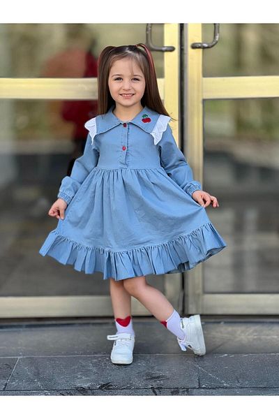 Ysferbutik Rochie de blugi pentru fete, potrivire confortabilă, de vârstă întreagă sau de un an, puteți face o varietate mică