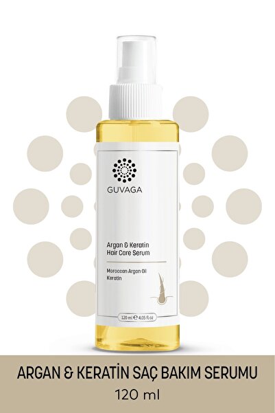 Guvaga Argan & Keratin Durulamasız Saç Serumu – Yıpranmış Saçlar İçin Onarıcı...