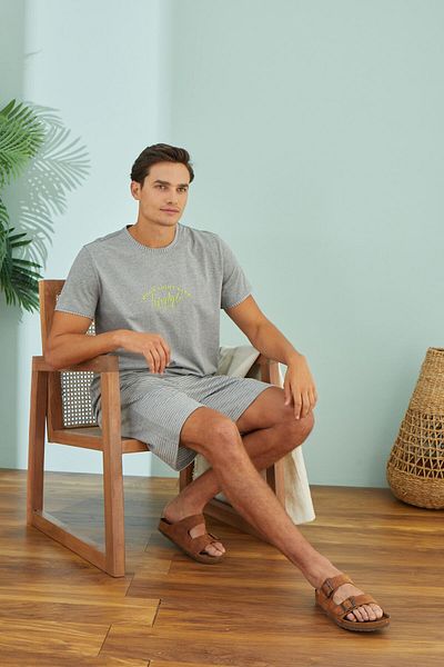 Svm 9474 Men's Printed Shorts Set