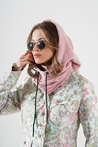 Cosy Club Shop Kadın Pudrapolar Rüzgar Geçirmez Kar Maskesi Balaklava Şapka Atkı Boyunluk Kar Maskesi