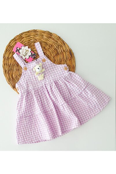 Tuffy Ayıcık Detaylı Müslin Bebek Elbisesi