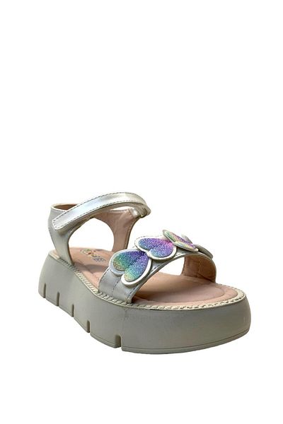 Tuğba Ortopedi 507 Girl - Pearl Heart and Colorful Glitter Detailed Sandals