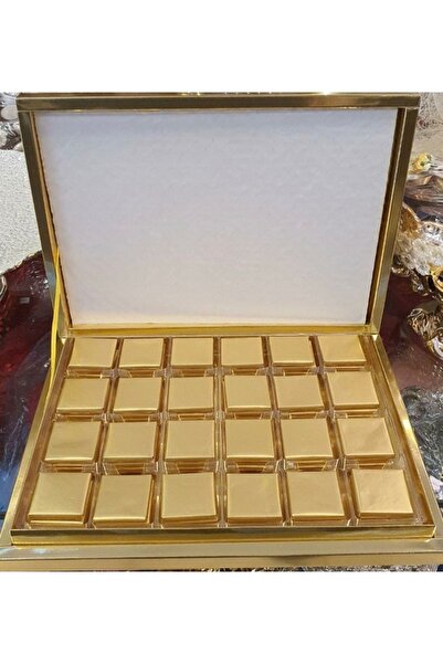 ZEKİ Bayrama Özel Hediyelik Kare Sargılı Gold Madlen