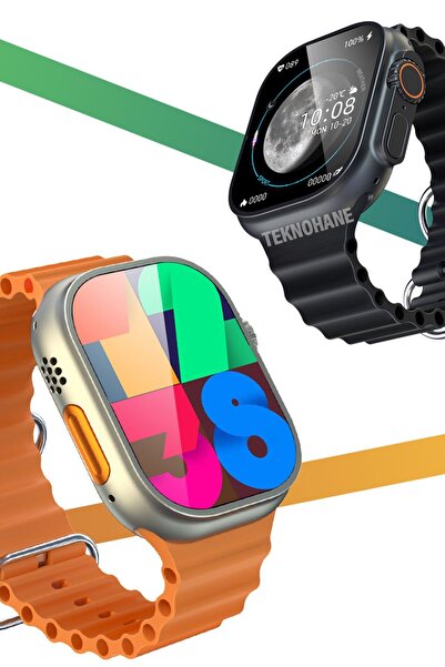 TEKNOHANE Gri Ultra 2 Watch 9 Pro Plus Max Akıllı Saat Ultra Android & Ios Uyumlu Akıllı Saat