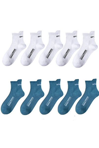 çorapmanya 10 Çift Erkek Yüksek Kalite Pamuk Spor Çorap