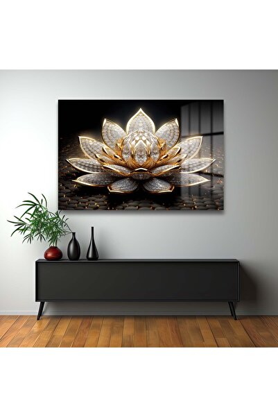 DIAMOND LOTUS FLOWER DECORATIVE HORIZONTAL GLASS TABLE,LIVING ROOM,OFFICE, LIVING ROOM TABLE