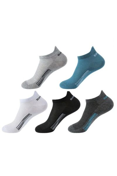 çorapmanya 5 Çift Erkek Yüksek Kalite Pamuk Patik Spor Çorap