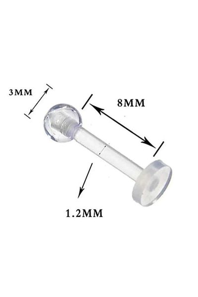 Jaida Moda Unisex Bioplast Cartilage Piercing - Tragus Helix