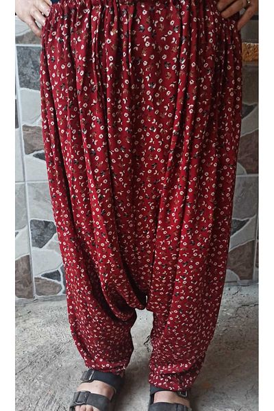 MEŞHUR ŞALVARCI PELİN Floral Patterned Combination Shalwar for Mother and Daughter - Single Price