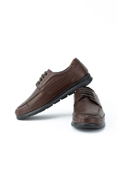 Oppland Ανδρικά κορδόνια Zeta Rubber Sole Comfort Full Mold Γνήσιο δέρμα Ορθοπεδικά Κλασικά Παπούτσια