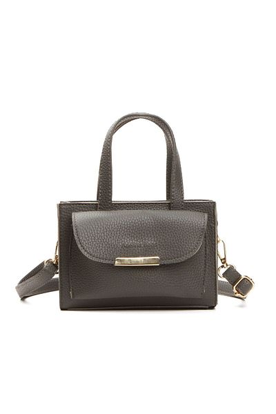 Adelina Bags Geantă de mână și de umăr pentru femei, acoperită cu mini gri