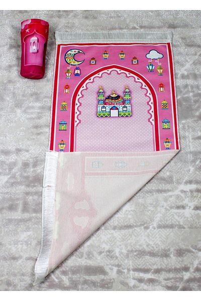 HarmonyAura Children's Prayer Rug 90X45 Cm, ​​Digital Printed and Raschel Fabric