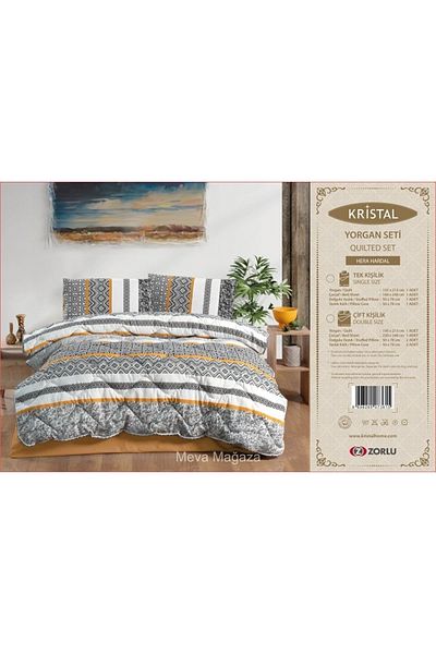 mevababy Terry Cotton Double Sleeping Quilt Set - Stylish and Comfortable Quality Pillow