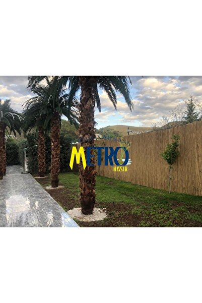 Doğadan Mekana Metrohasır 1,00 Cm X 3,00 Cm Doğal Kamış Hasır Çit Doğal Bambu...