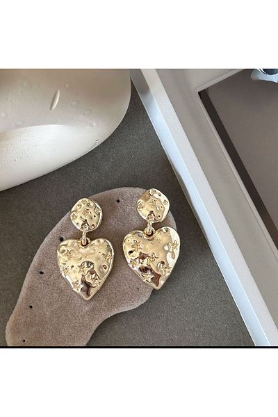 DEMOKAN Vintage Design Women's Earrings - Heart Star Printed
