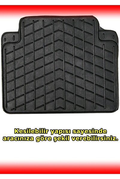 point marketing Her Araca Uygun Kauçuk Siyah Mars Paspas Seti