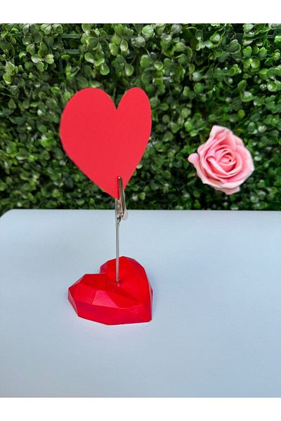 Mithbox Red Crystal Heart Photo Holder Note Holder