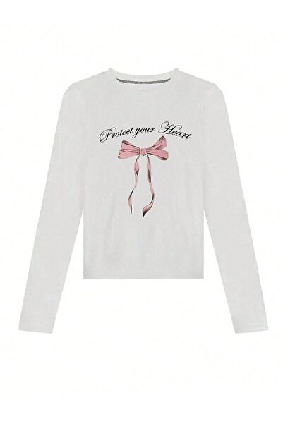 Touz Moda Ribbon Printed Long Sleeve Blouse Body