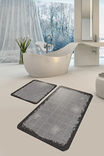 aymira home مجموعة مطبوعة رقمية مزخرفة مكونة من 2 طقم مرحاض بقاعدة غير قابلة ...