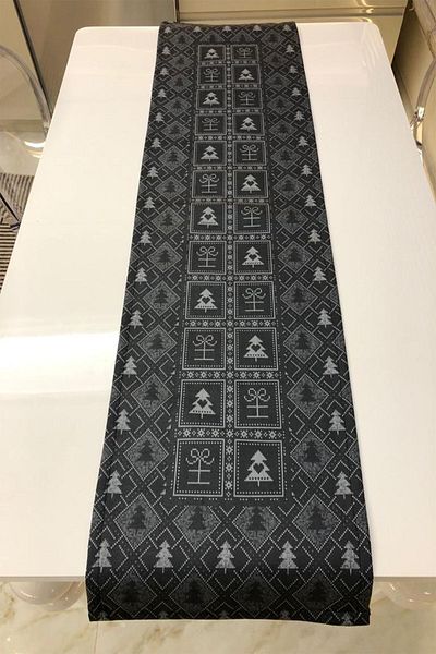 aymira home 40x140cm Woven Stain Resistant Printed Premium Thai Feather Fabric Tablecloth Decorative Runner Washable