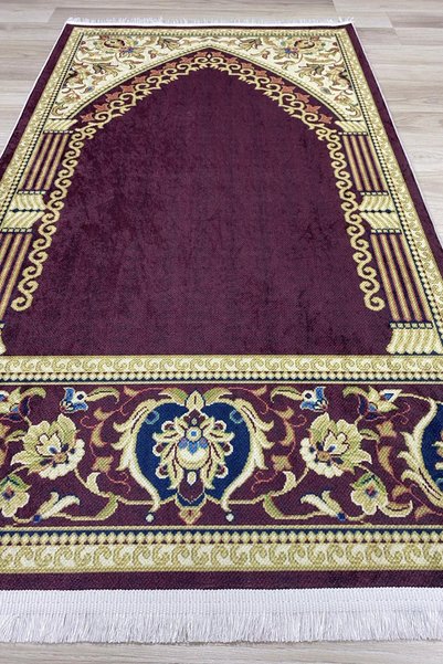 aymira home Decorative Digital Printed Black Non-Slip Base Prayer Rug Prayer Rack 75x120