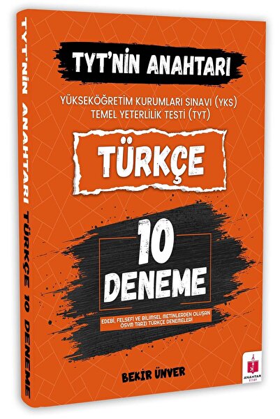 Anahtar Kitap 2026 Tyt'nin Anahtarı Türkçe 10'lu Deneme - Bekir Ünver