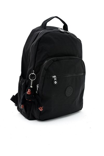 Sanmorris Unisex Black Crinkle Laptop School and Backpack - Water Resistant, Multi-Compartment, Large Size