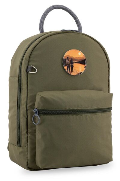 MUCCO Χακί Unisex Αδιάβροχο ύφασμα Bondit Ευρύχωρο αντικαταστάσιμο σακίδιο πλάτης με εικονογραφήσεις