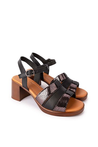 Gondol Sandale cu toc din piele naturală - Model iz.13112