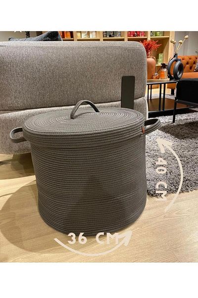 ModaCardin سلة ألعاب مستخدمة من الجوت مقاس 40x34 - منظم