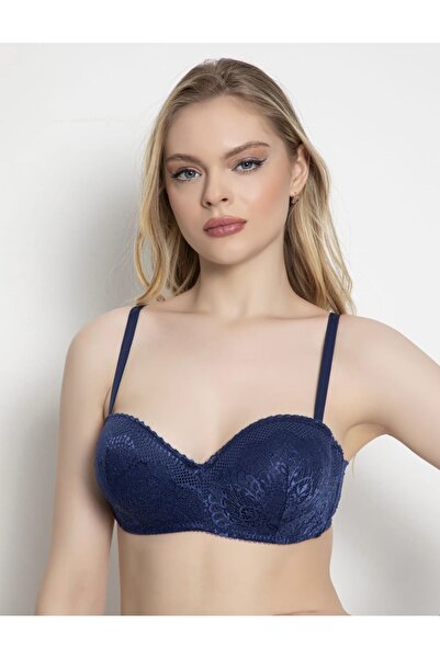 ARONA Navy Blue Lotus Non-Supported Single Bra