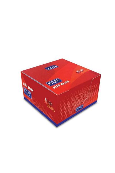 KRAF 100 Pcs White Cube Note Paper 8X8 cm 115g