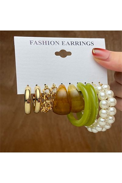 So Much Accesories So-much Women's Hoop Earring Set-4
