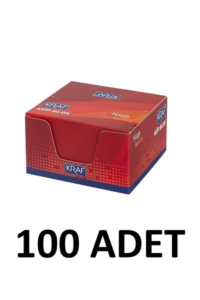 KRAF 100 Pcs White Cube Note Paper 8X8 cm 115g