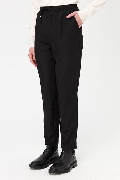 Esswaap Black Carrot Leg - Elastic Waist Trousers