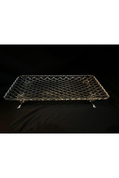 Aless Silver Colored Glass Handmade - Lion Foot Glass Presentation Holder